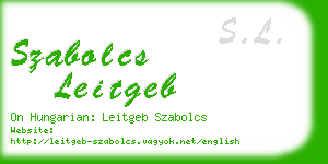 szabolcs leitgeb business card